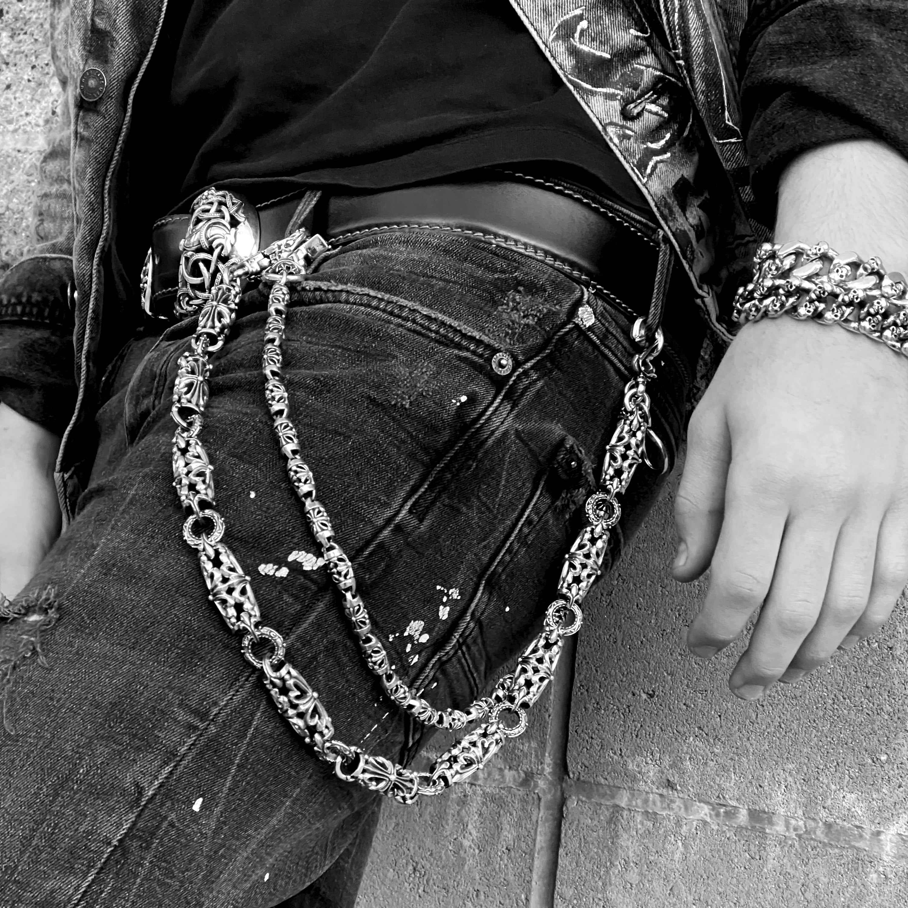 Beaded Sterling Silver Wallet Chain – A&G Rock