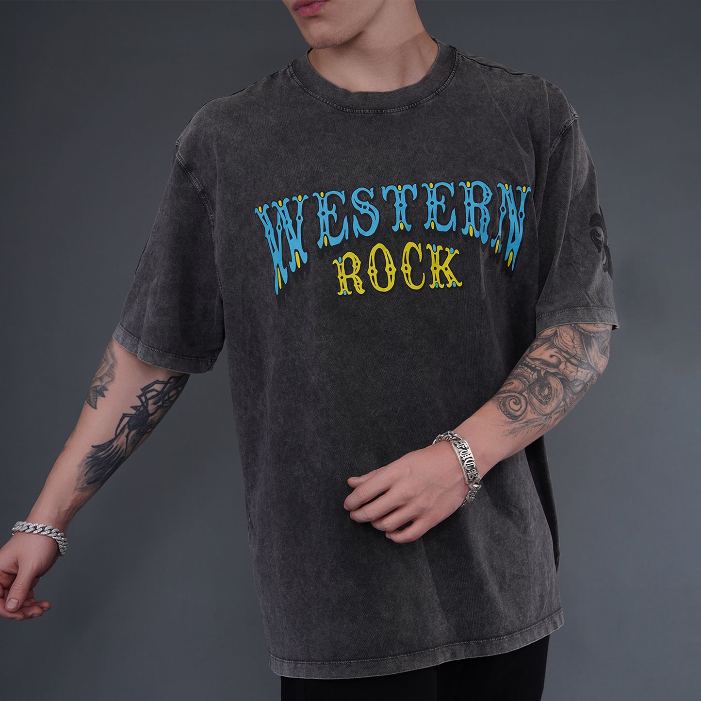 A&G Short Sleeve Tee-shirt Western Rock