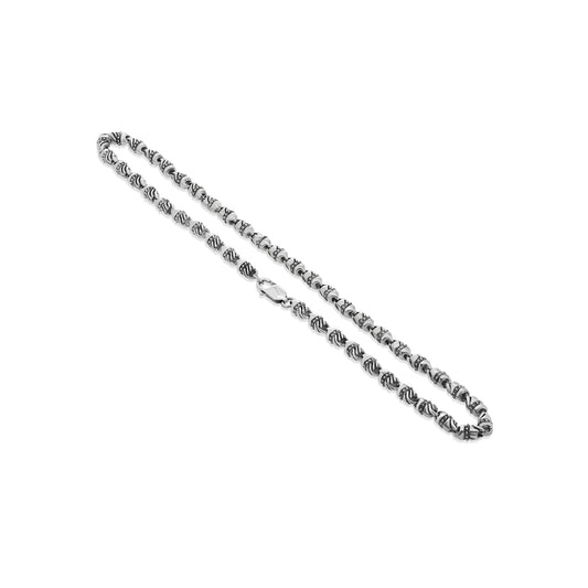 Sterling Silver Victory Torch Bean Link Necklace