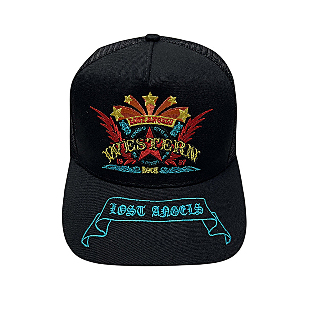 A&G  Western Rock, Lost Angels Baseball Cap - Black/Multi