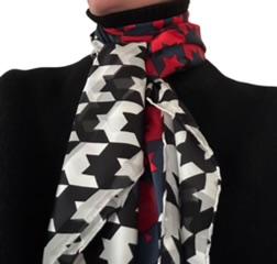 A&G Rock Patricia Red/Black Silk Scarf