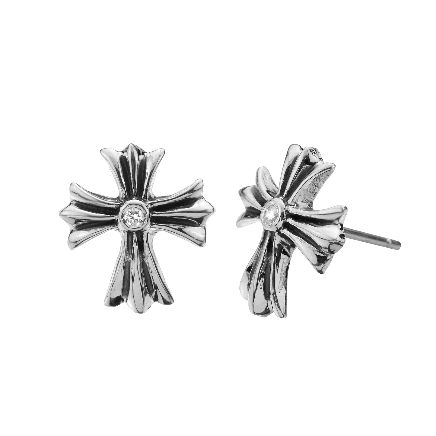 a&g-rock-sterling-silver-cross-diamond-stud