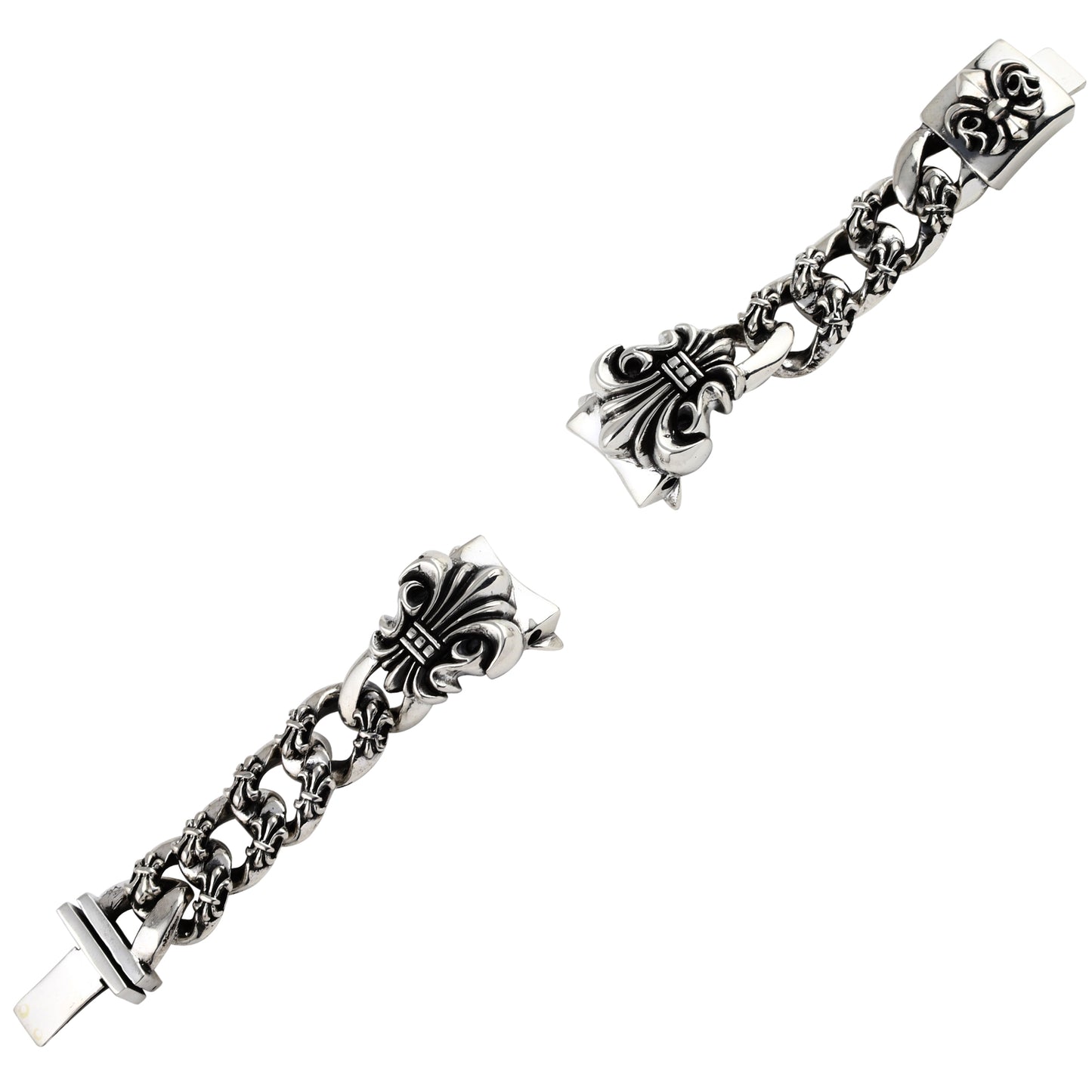 a&g-rock-fleur-de-lis-sterling-silver-watchband-open