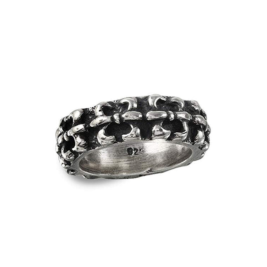 Fleur de Lis Sterling Silver Band