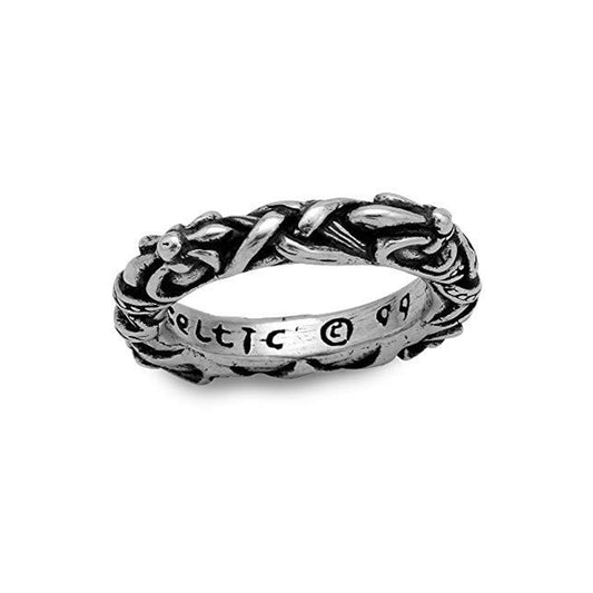 Celtic Braided Sterling Silver Band Ring