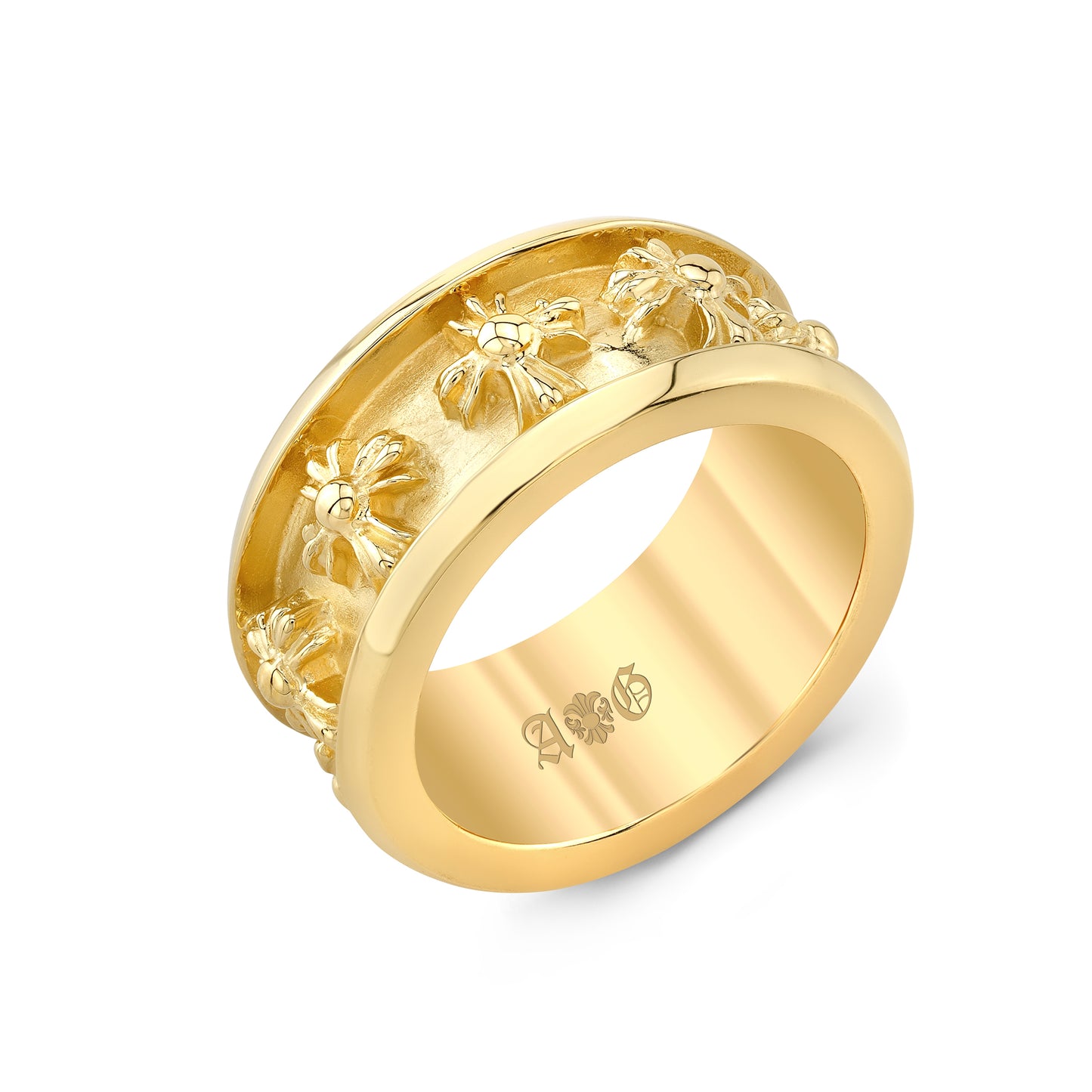 Multi Cross Band 14K Yellow Gold