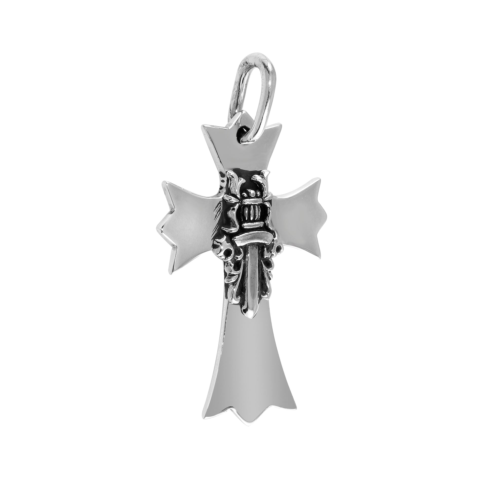 Dagger-Sterling-Silver-Pendant-Side