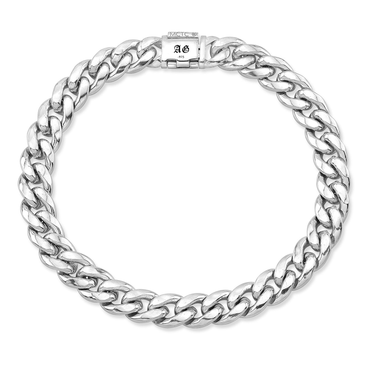 Small Sterling Silver Miami Cuban Chain Bracelet